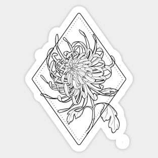 November Birth Flower Chrysanthemum Sticker